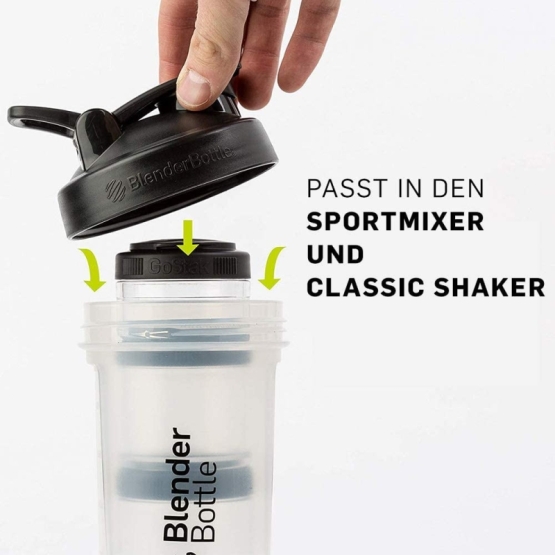 BlenderBottle GoStak Starter 4Pak, Cyan