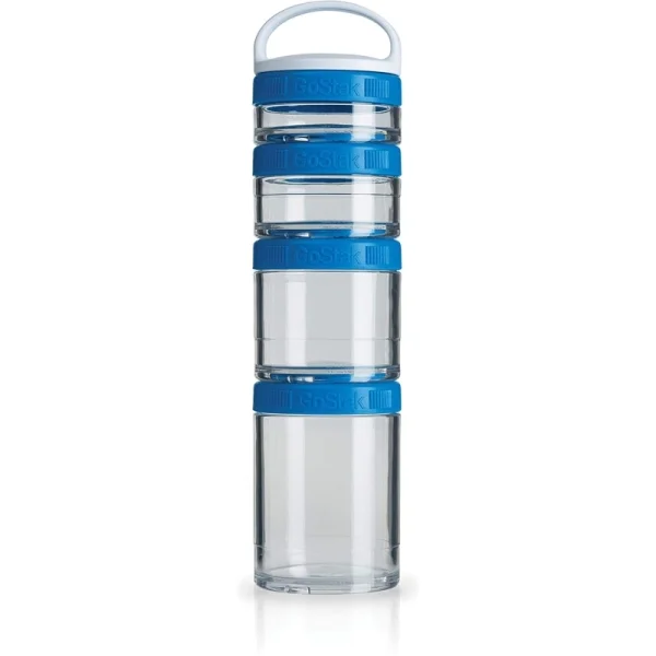 BlenderBottle GoStak Starter 4Pak, Cyan